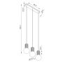 Lampa wisząca 3x8 W czarna SL1992 Sollux Lighting Halo zdj.2