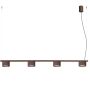 Lampa wisząca 4x10 W brązowa SL2709 Sollux Lighting Aura zdj.1