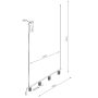 Lampa wisząca 4x10 W biała SL2711 Sollux Lighting Karbon zdj.2