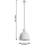 Lampa wisząca 1x60 W szary/popielaty SL0281 Sollux Lighting Damaso zdj.2