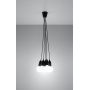 Lampa wisząca 5x60 W czarny SL0574 Sollux Lighting Diego zdj.7