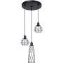 Lampa wisząca 3x15 W czarna SL1166 Sollux Lighting Suba zdj.1