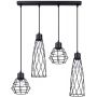 Lampa wisząca 4x15 W czarna SL1167 Sollux Lighting Suba zdj.1