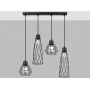 Lampa wisząca 4x15 W czarna SL1167 Sollux Lighting Suba zdj.3