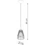 Lampa wisząca 1x15 W czarna SL1205 Sollux Lighting Leyo zdj.2