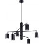 Lampa wisząca 6x10 W czarna SL1207 Sollux Lighting Lemmi zdj.1