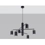 Lampa wisząca 6x10 W czarna SL1207 Sollux Lighting Lemmi zdj.3