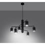 Lampa wisząca 6x10 W czarna SL1207 Sollux Lighting Lemmi zdj.4