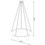 Lampa wisząca 5x8 W czarna SL1214 Sollux Lighting Yoli zdj.2