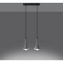 Lampa wisząca 2x12 W czarna SL1224 Sollux Lighting Rea zdj.4