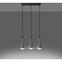 Lampa wisząca 3x12 W czarna SL1225 Sollux Lighting Rea zdj.4