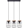 Lampa wisząca 3x15 W czarna SL1264 Sollux Lighting Gotto zdj.1