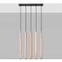 Lampa wisząca 5x8 W czarna SL1269 Sollux Lighting Pastelo zdj.3