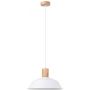 Lampa wisząca 1x15 W biała-drewno SL1321 Sollux Lighting Fano zdj.1