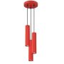 Lampa wisząca 3x10 W czerwona SL2341 Sollux Lighting Karbon zdj.1