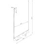 Lampa wisząca 4x10 W niebieska SL2565 Sollux Lighting Nox zdj.2