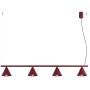 Lampa wisząca 4x10 W burgund SL2558 Sollux Lighting Nox zdj.1
