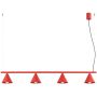 Lampa wisząca 4x10 W czerwona SL2563 Sollux Lighting Nox zdj.1