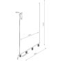 Lampa wisząca 4x10 W burgund SL2719 Sollux Lighting Karbon zdj.2