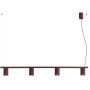 Lampa wisząca 4x10 W burgund SL2719 Sollux Lighting Karbon zdj.1