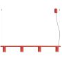 Lampa wisząca 4x10 W czerwona SL2724 Sollux Lighting Karbon zdj.1