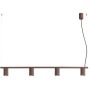 Lampa wisząca 4x10 W brązowa SL2725 Sollux Lighting Karbon zdj.1