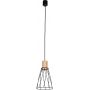 Lampa wisząca 1x10 W czarna-drewno 10155 TK Lighting Modesto zdj.1