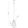 Lampa wisząca 1x10 W czarna-drewno 10155 TK Lighting Modesto zdj.2