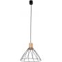 Lampa wisząca 1x10 W czarna-drewno 10156 TK Lighting Modesto zdj.1