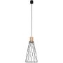 Lampa wisząca 1x10 W czarna-drewno 10157 TK Lighting Modesto zdj.1