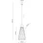 Lampa wisząca 1x10 W czarna-drewno 10157 TK Lighting Modesto zdj.2