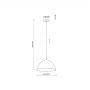 Lampa wisząca 1x15 W żółta 10263 TK Lighting Faro zdj.2