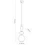 Lampa wisząca 1x10 W biała-beżowa 11860 TK Lighting Zen Sabia zdj.2