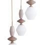 Lampa wisząca 3x10 W biała-beżowa 11862 TK Lighting Zen Sabia zdj.3