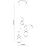 Lampa wisząca 3x10 W biała-beżowa 11862 TK Lighting Zen Sabia zdj.2
