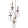 Lampa wisząca 5x10 W biała-beżowa 11864 TK Lighting Zen Sabia zdj.4