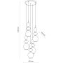 Lampa wisząca 5x10 W biała-beżowa 11864 TK Lighting Zen Sabia zdj.2