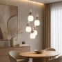 Lampa wisząca 5x10 W biała-beżowa 11874 TK Lighting Zen Sabia zdj.3