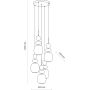 Lampa wisząca 5x10 W biała-beżowa 11874 TK Lighting Zen Sabia zdj.2