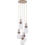 Lampa wisząca 5x10 W biała-beżowa 11874 TK Lighting Zen Sabia zdj.1
