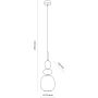 Lampa wisząca 1x10 W brązowa-beżowa 11875 TK Lighting Zen New Brown zdj.2