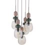Lampa wisząca 5x10 W biała-brązowa 11879 TK Lighting Zen New Brown zdj.3