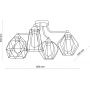 Lampa podsufitowa 4x15 W czarny 1645 TK Lighting Galaxy zdj.2