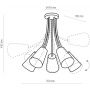 Lampa wisząca 5x60 W multikolor 2107 TK Lighting Wire zdj.2