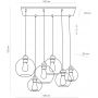 Lampa wisząca 6x15 W czarna 2833 TK Lighting Cubus zdj.2