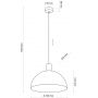 Lampa wisząca 1x15 W brązowa 4508 TK Lighting Oslo zdj.2