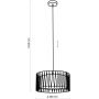 Lampa wisząca 3x15 W czarny 4557 TK Lighting Harmony zdj.2