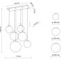 Lampa wisząca 6x15 W biała 4793 TK Lighting Esme zdj.2