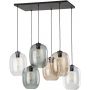 Lampa wisząca 6x15 W czarna 5974 TK Lighting Elio zdj.1