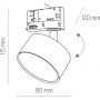 Lampa do szynoprzewodów 1x10 W biały 6060 TK Lighting Tracer zdj.2